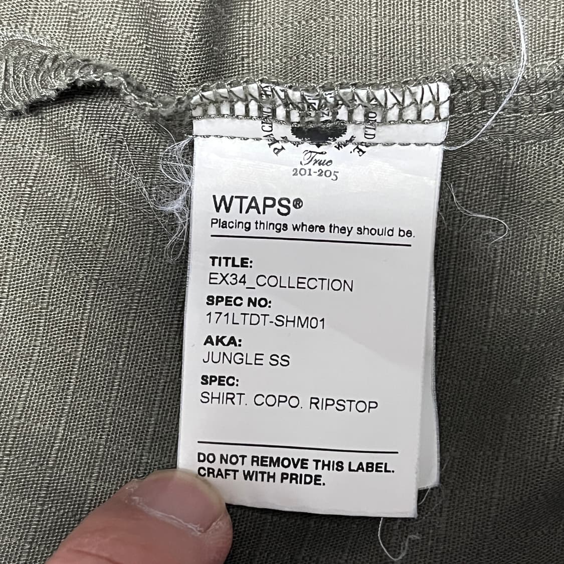 WTAPS 더블탭스 16SS 정글퍼티그 반팔셔츠 MIKE SIZE 2 상품이미지4