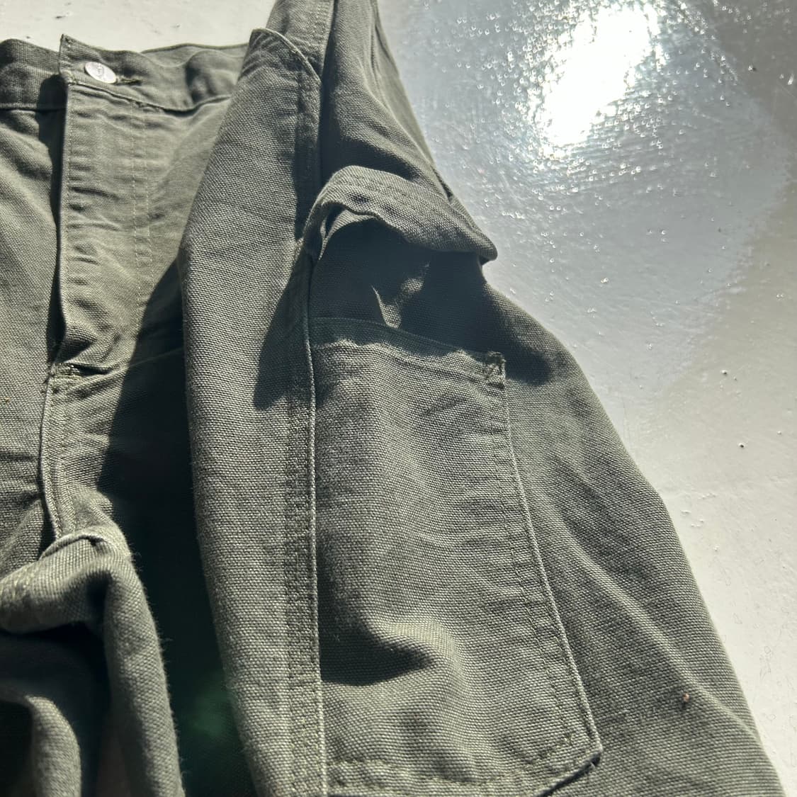 00s 칼하트 모스그린 빈티지 카펜터 반바지 36 상품이미지4