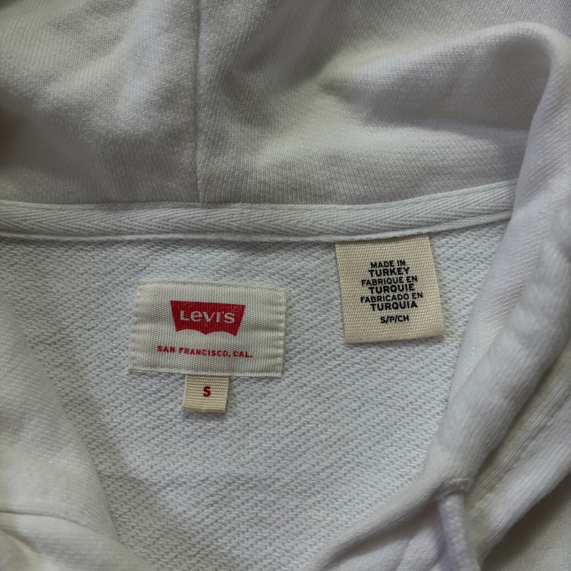 리바이스 화이트 로고 후드 집업(S) 상품이미지3