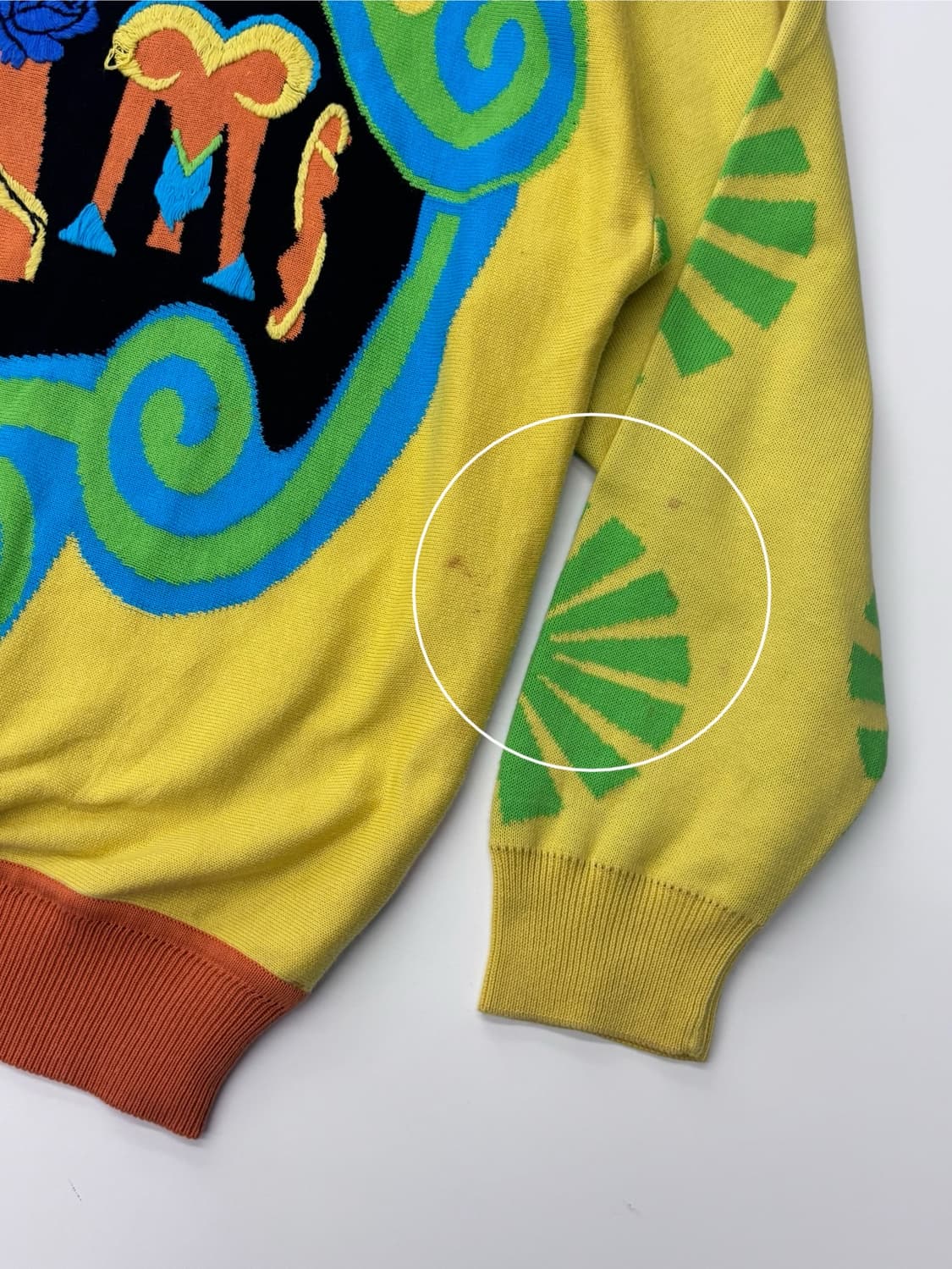 Gianni Versace 베르사체 90s 멀티컬러 자수 로고 니트 상품이미지10