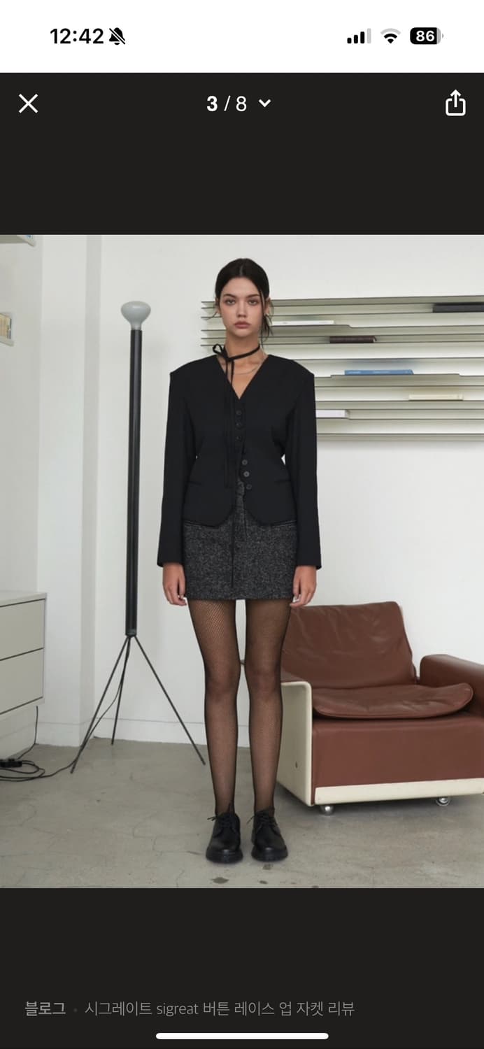 시그레이트 버튼 레이스 업 자켓 sigreat 상품이미지3