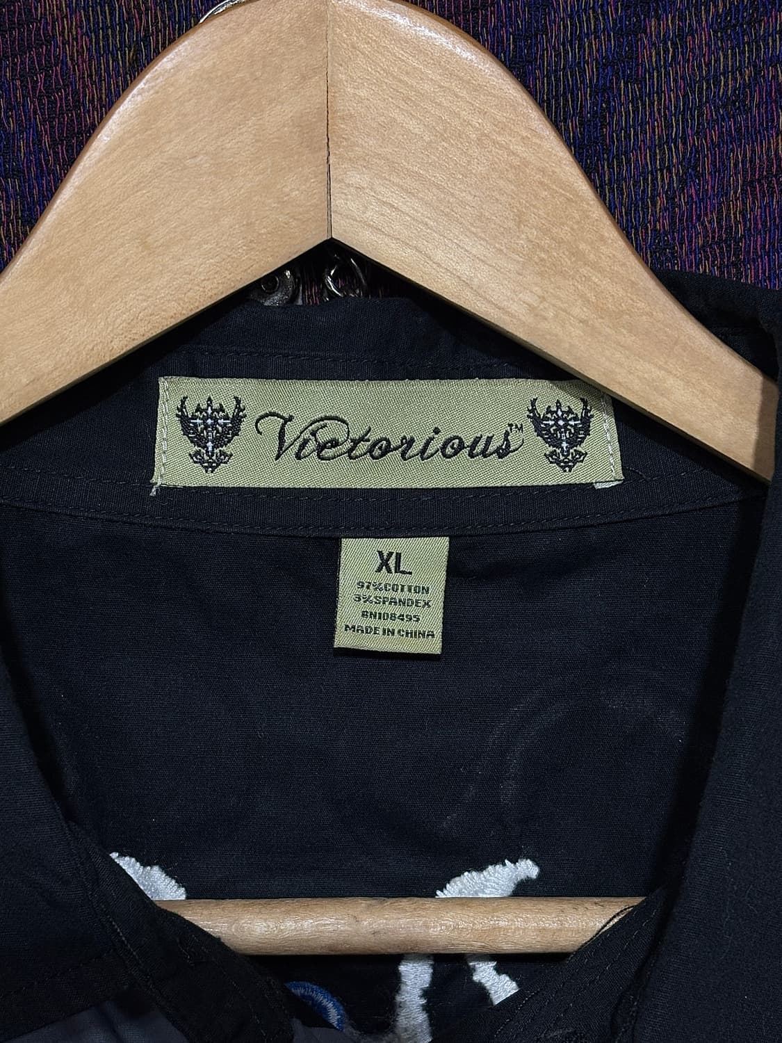 Vietorious 고딕 펑크 십자가 블랙셔츠 상품이미지4