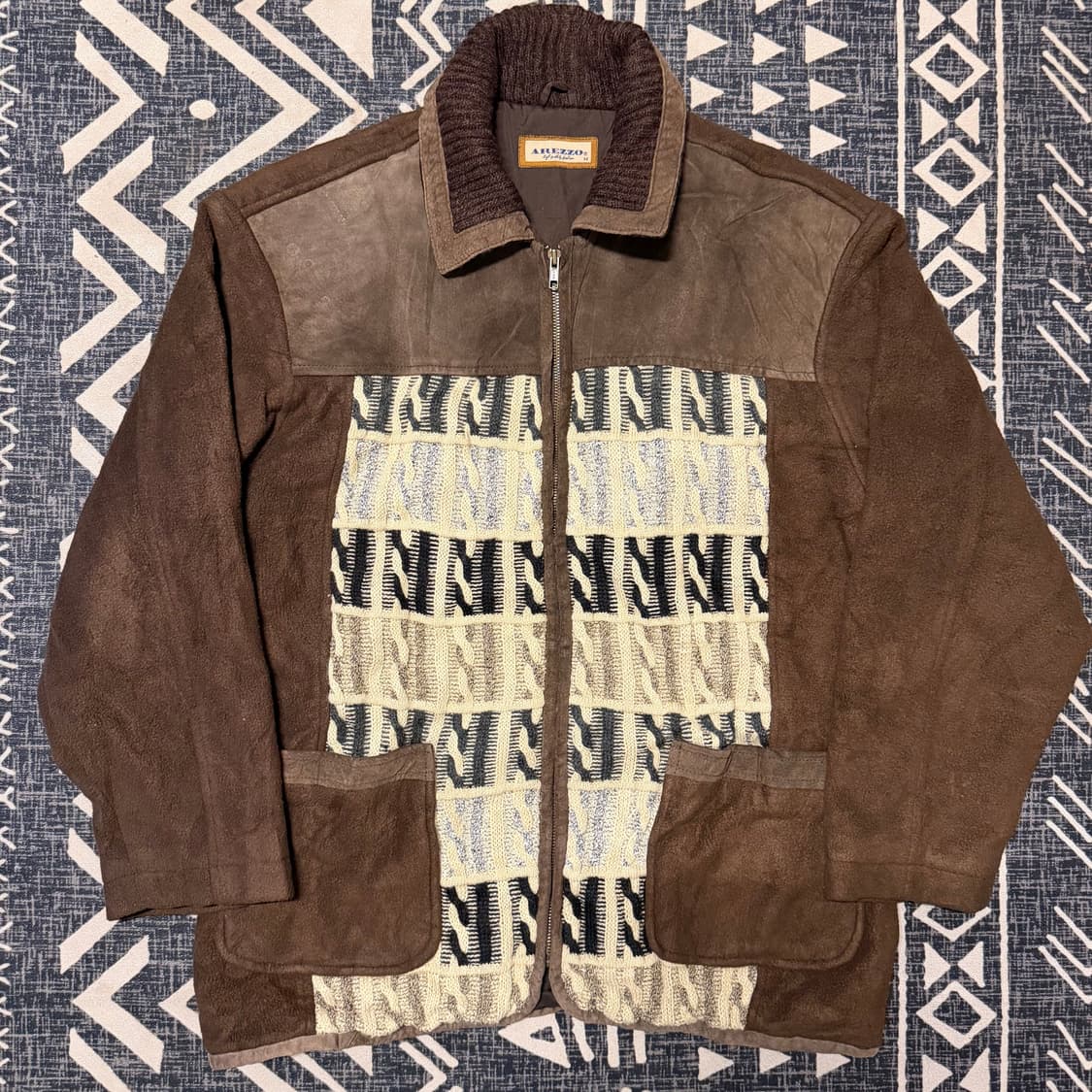 빈티지 레더 디테일 자켓 상품이미지1