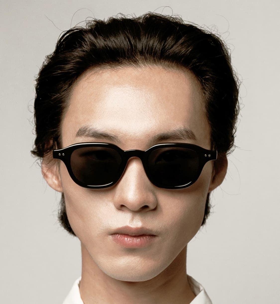 한글안경 뉴트로 스퀘어 선글라스 블랙 Hype 상품이미지1