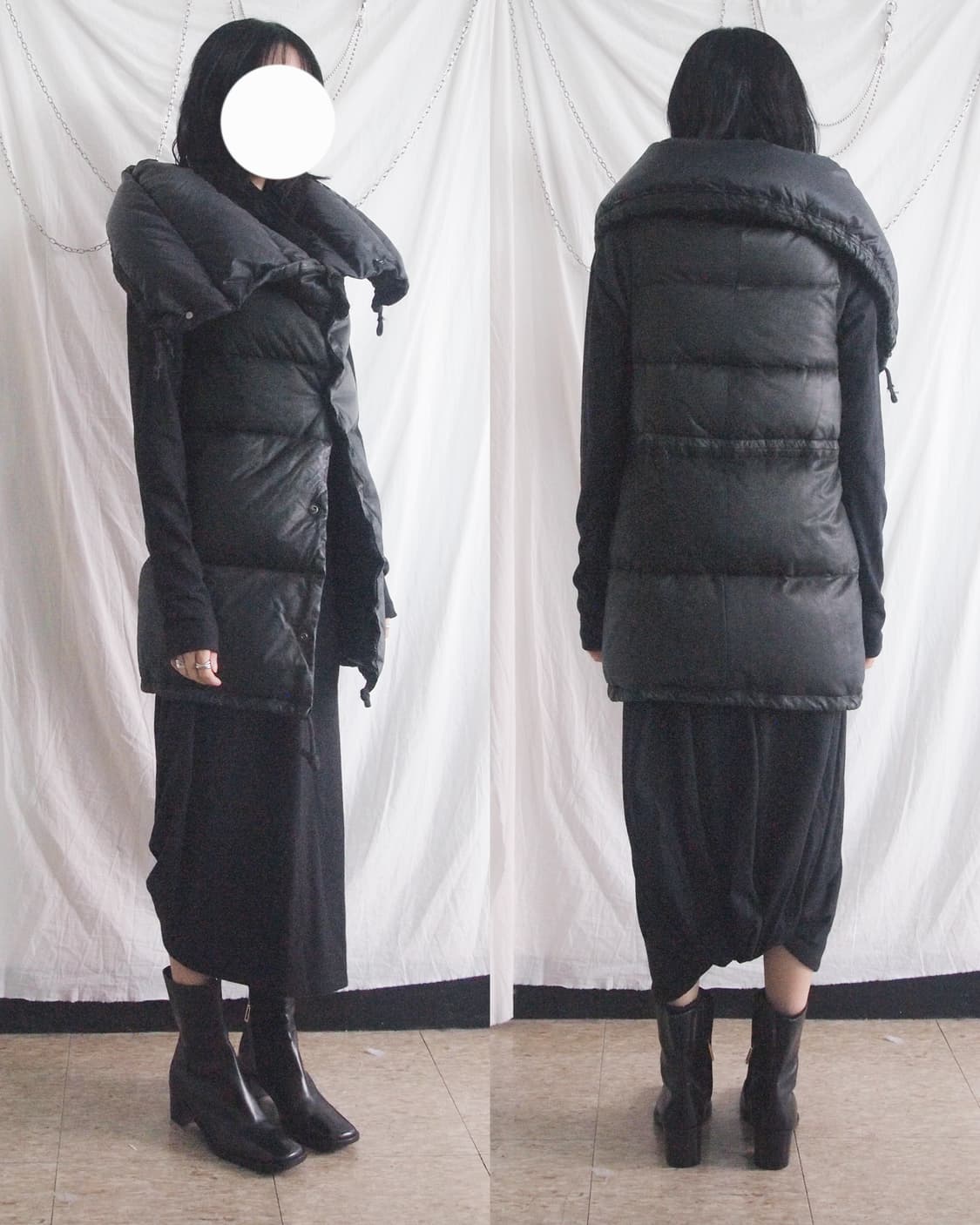 rare* 아이작 셀람 하이넥 스트럭쳐 디어스킨 패딩 베스트 상품이미지2