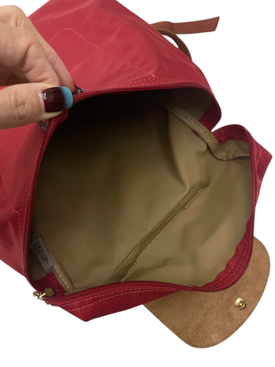 롱샴 르플리아쥬 레드 백팩 상품이미지3