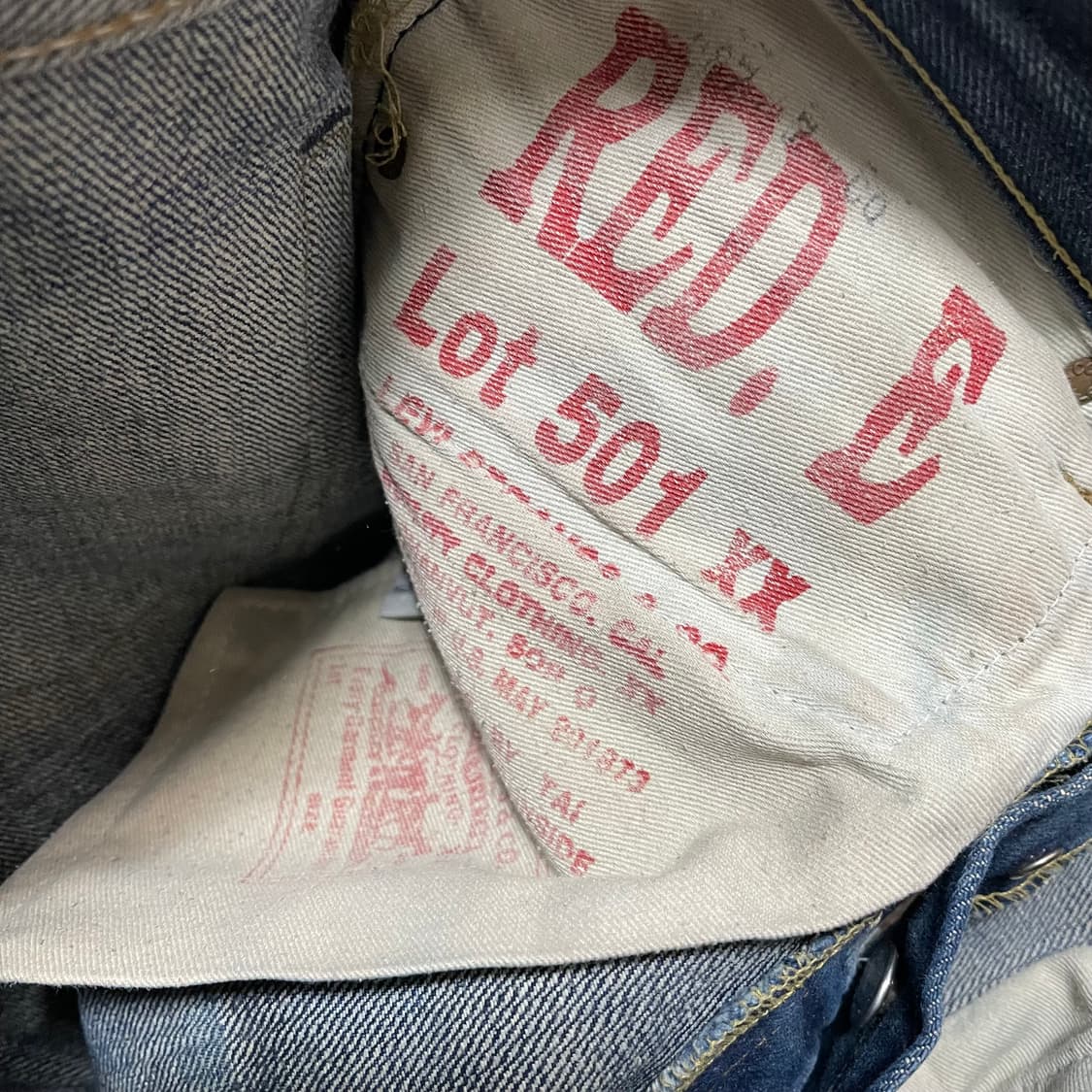 [28] 리바이스501xx USA 빅E 데미지 빈티지 데님팬츠 상품이미지3