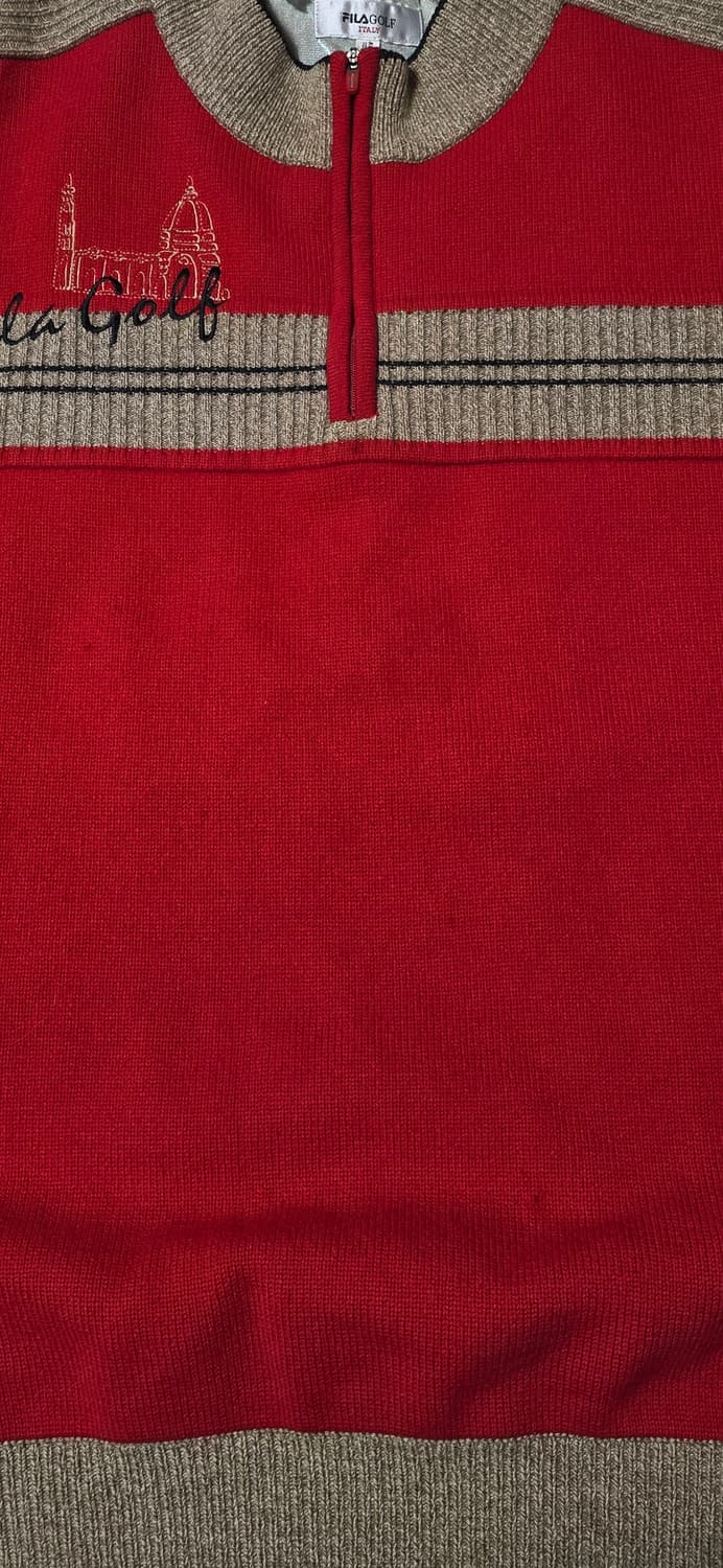 FILA GOLF 남성 하프집업 니트 100 상품이미지5