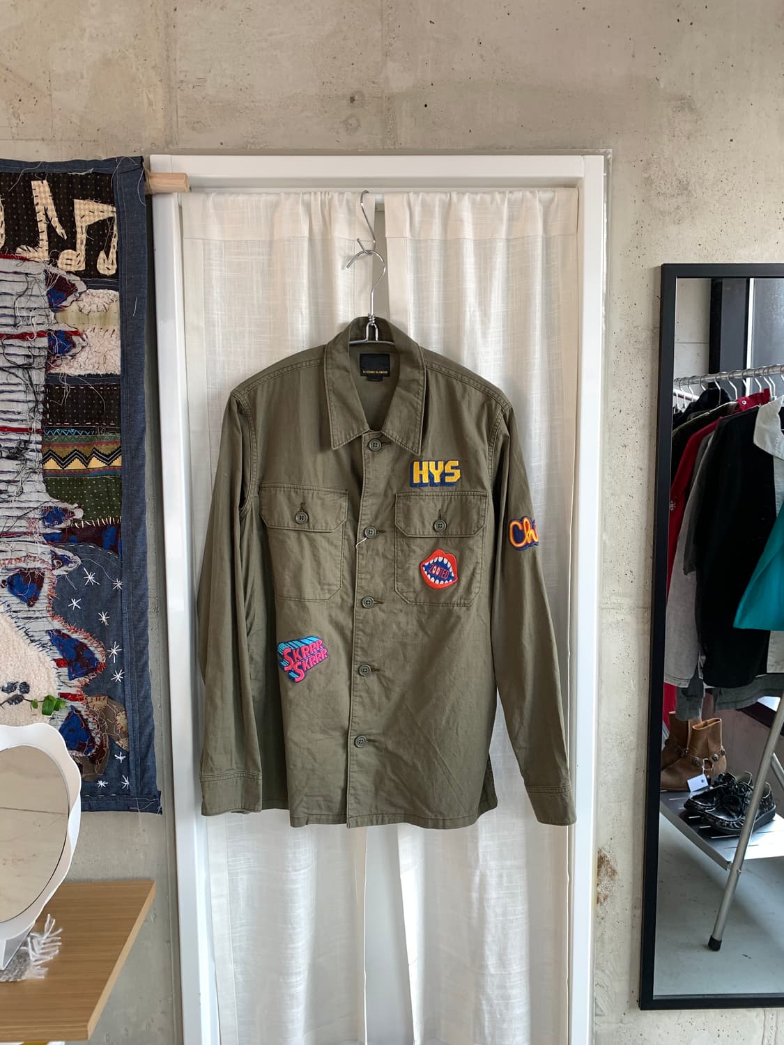 Hysteric glamour 히스테릭 글래머 패치워크 밀리터리 셔츠 상품이미지1