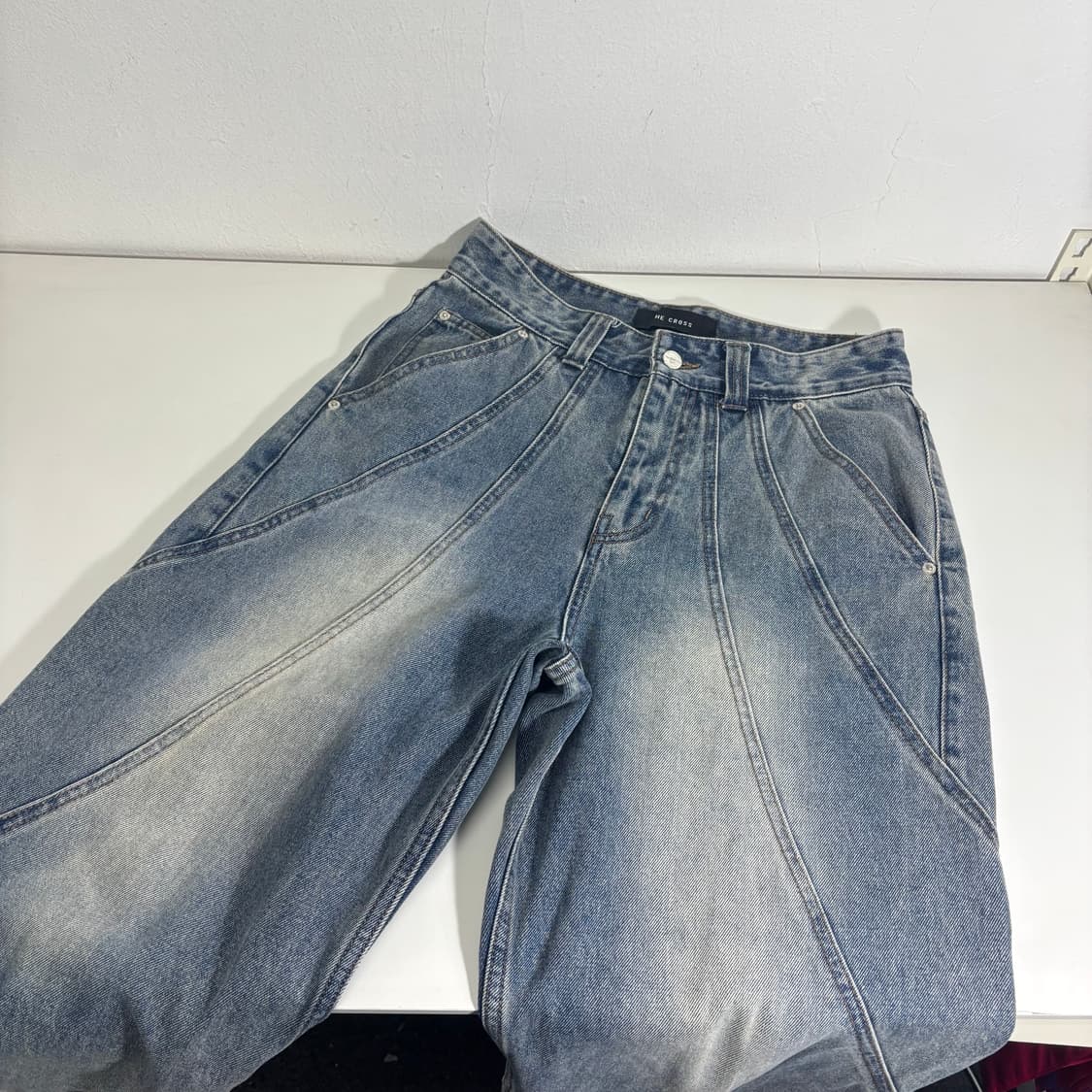 M VTG 연청 세미와이드 커브드데님 상품이미지1