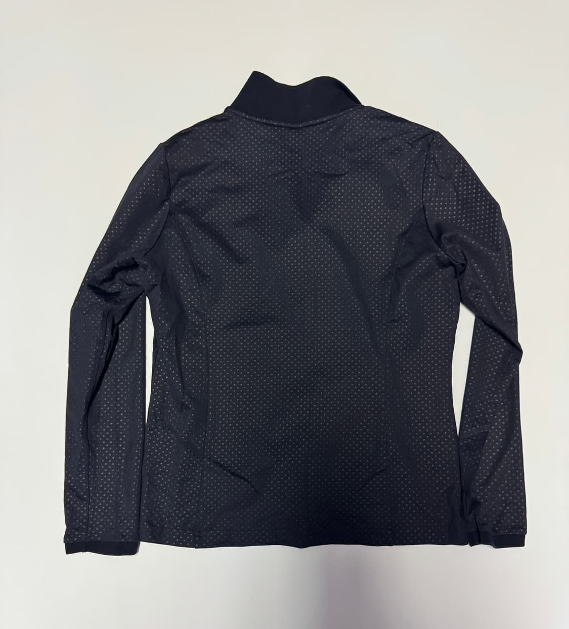 여성 먼싱웨어 골프 기능성 긴팔 도트 카라티 블랙 상품이미지2