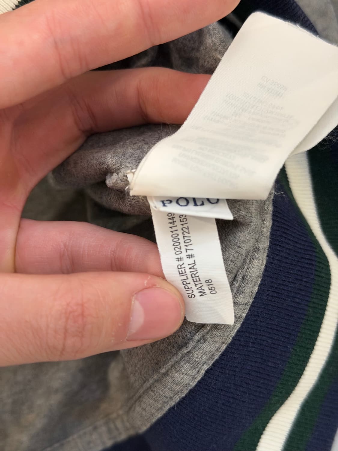 폴로 랄프로렌 스컬 패치 코튼 집업 져지 그레이 상품이미지6