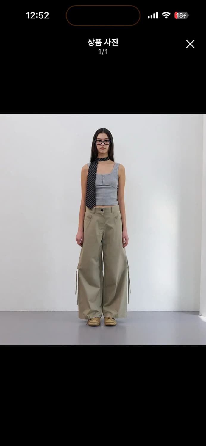 Lcdc 스트랩 디테일 팬츠 S 상품이미지1