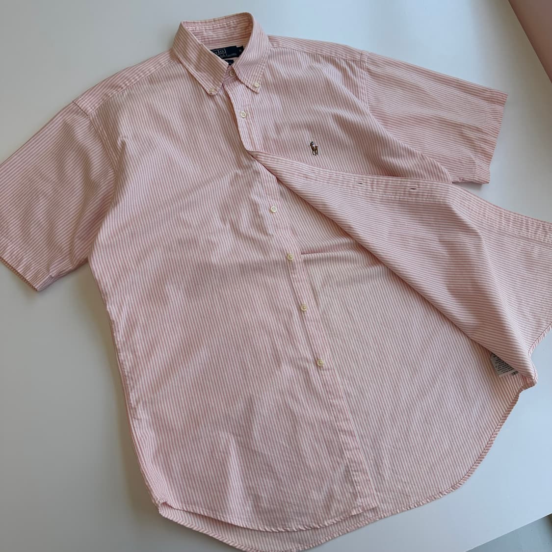 폴로 랄프로렌 핑크 스트라이프 옥스포드 셔츠 상품이미지1