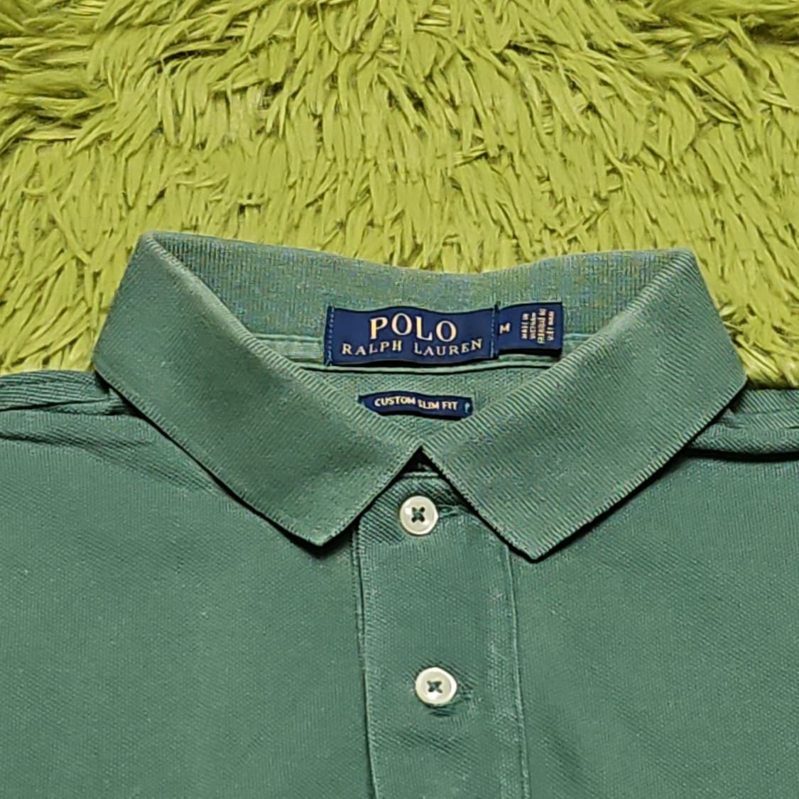 폴로 랄프로렌 커스텀 슬림핏 카라티 (그린/M) 상품이미지3