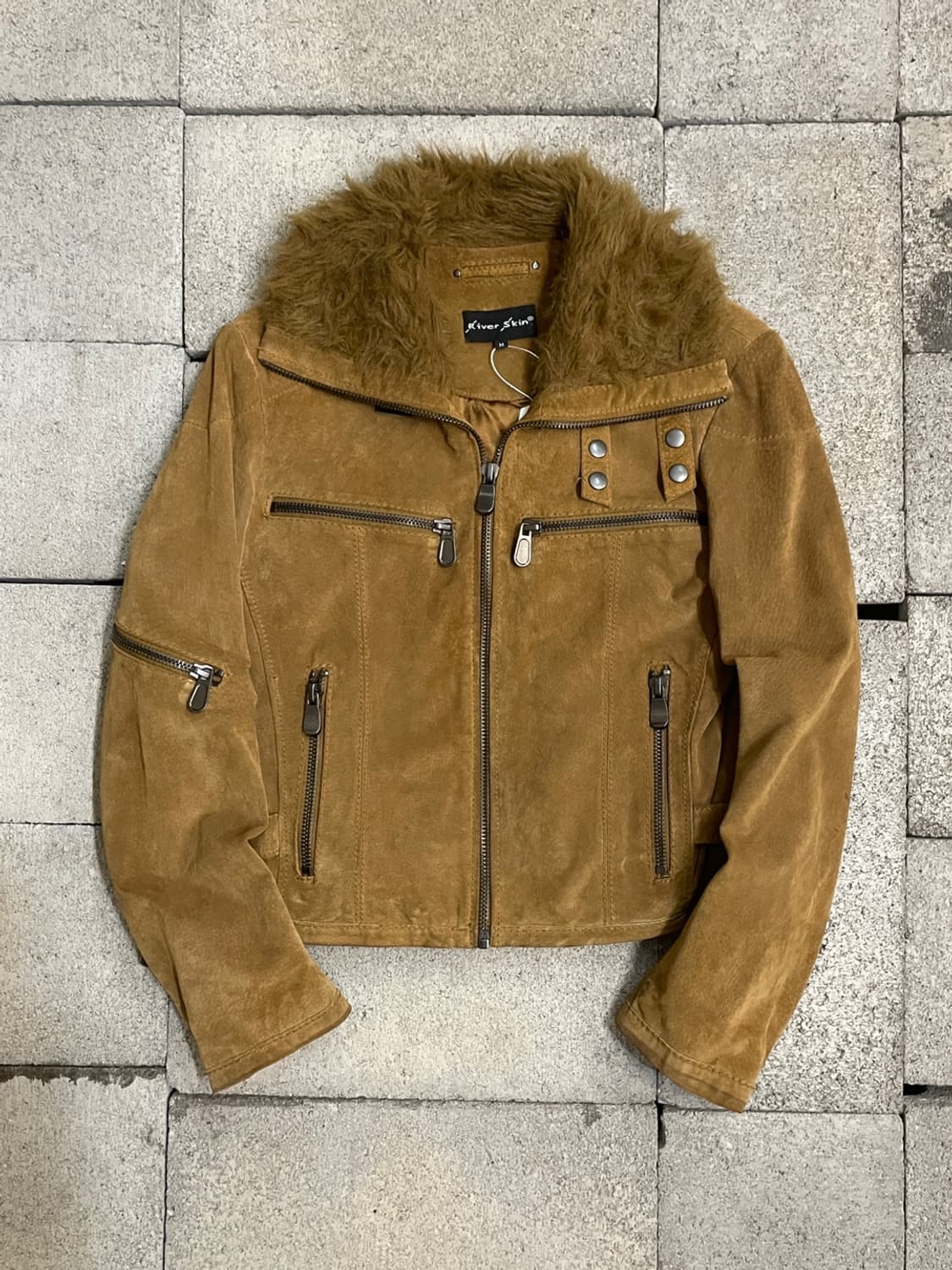 빈티지 돈피 퍼 스웨이드 자켓 상품이미지1