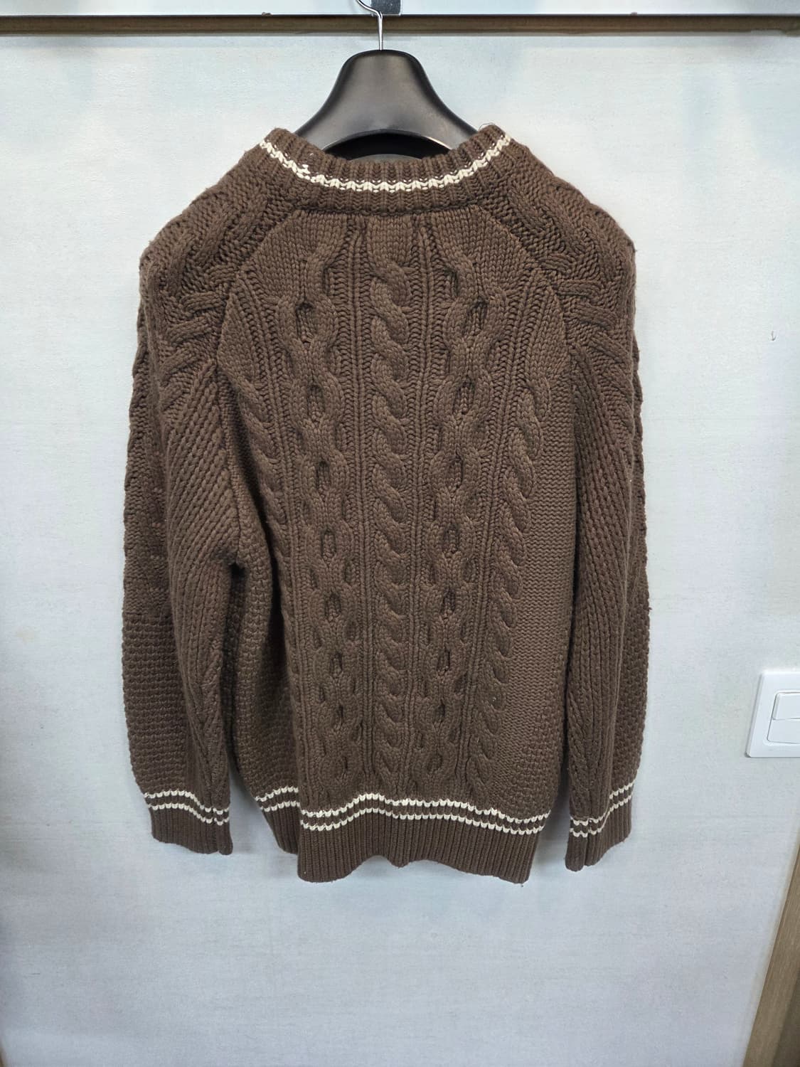 룩캐스트 오버핏 케이블 울 니트 프리 상품이미지2