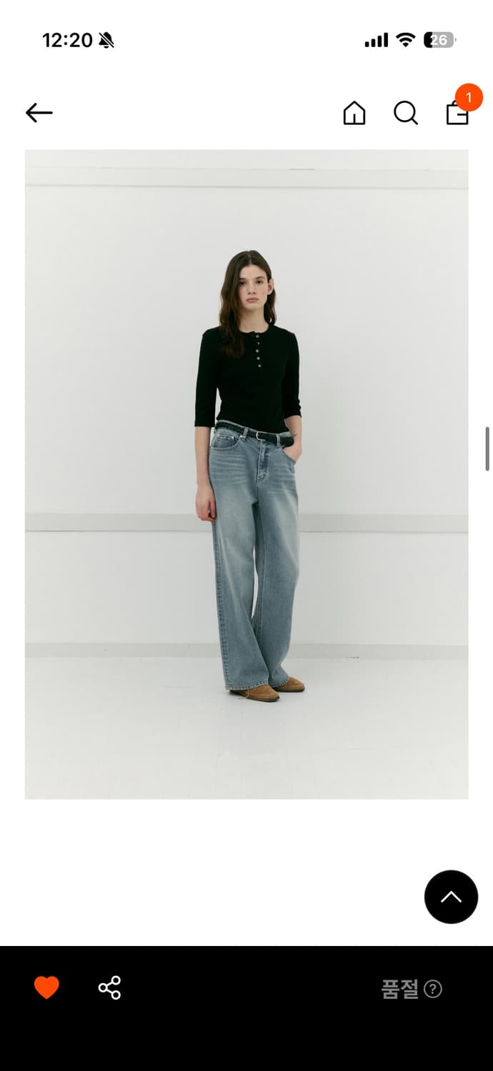 아르토 빈티지 와이드 데님 상품이미지4