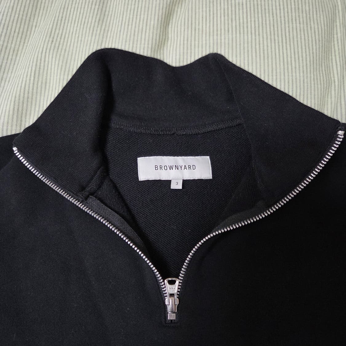 브라운야드 소프트 스웻 하프 집업 3 블랙 / 쿼터집업 반집업 상품이미지4