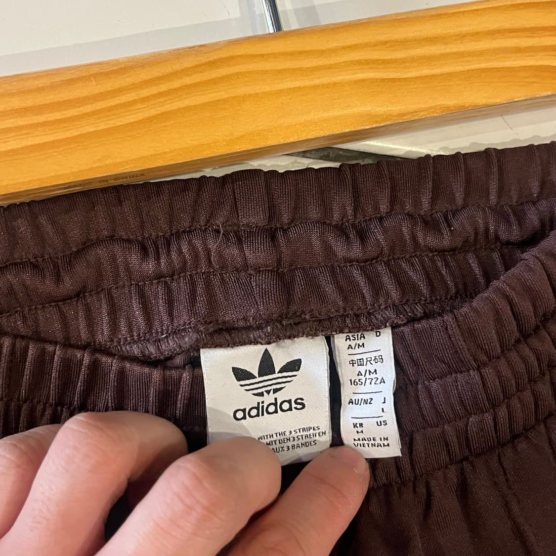 여성용 아디다스 클래식 와이드 레그팬츠 브라운 상품이미지3