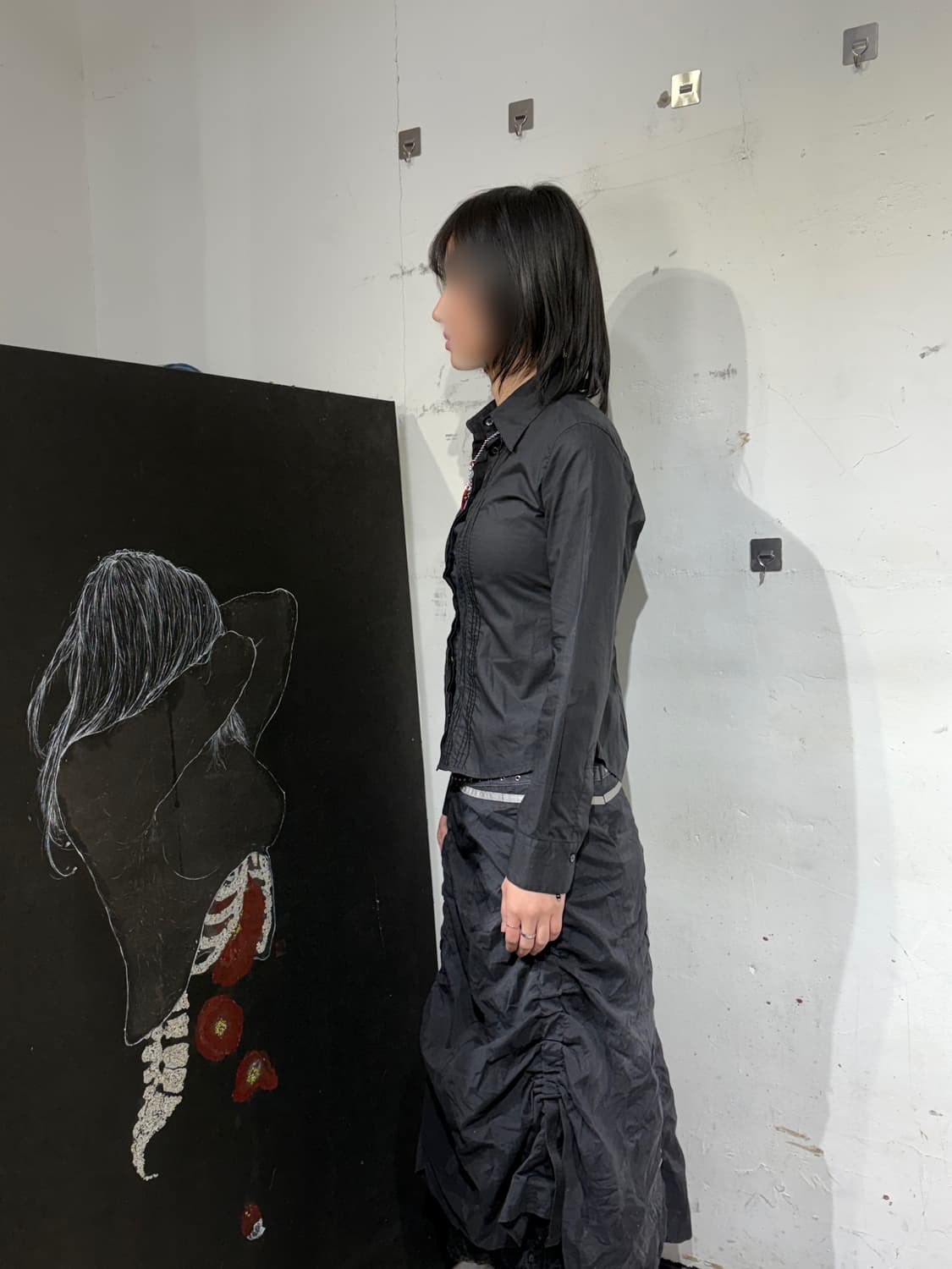 엠프리오 아르마니 고딕 패턴 프릴 셔츠 S 상품이미지3