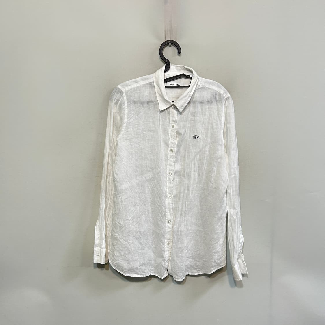라코스테 여성 화이트 린넨 셔츠 남방 100 상품이미지1
