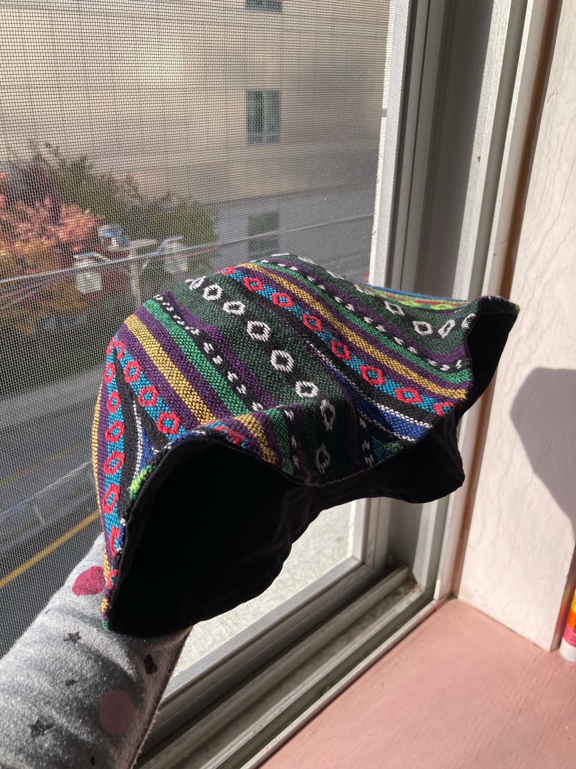 레인보우 자수 패턴 버킷햇 상품이미지5