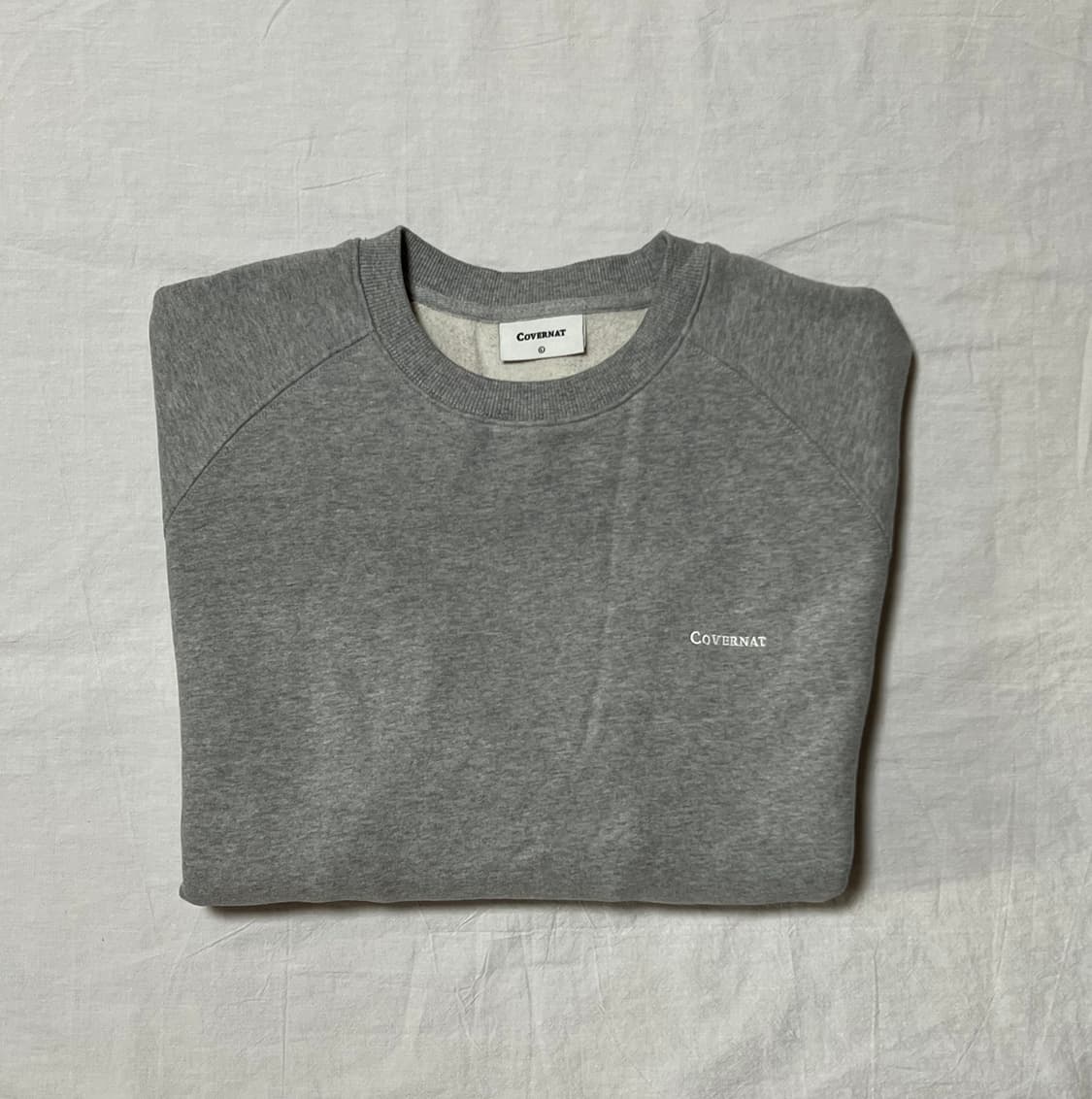 L) 커버낫 스몰 로고 맨투맨 그레이 상품이미지3