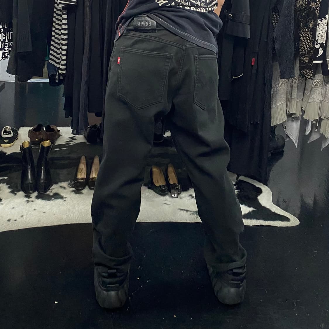 Edwin 블랙 스트레이트 진 상품이미지1