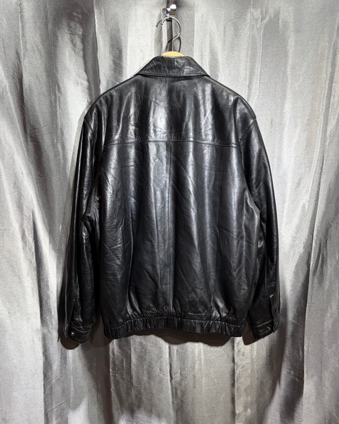 L 글로시 쉽스킨 내피 싱글 레더자켓 상품이미지3