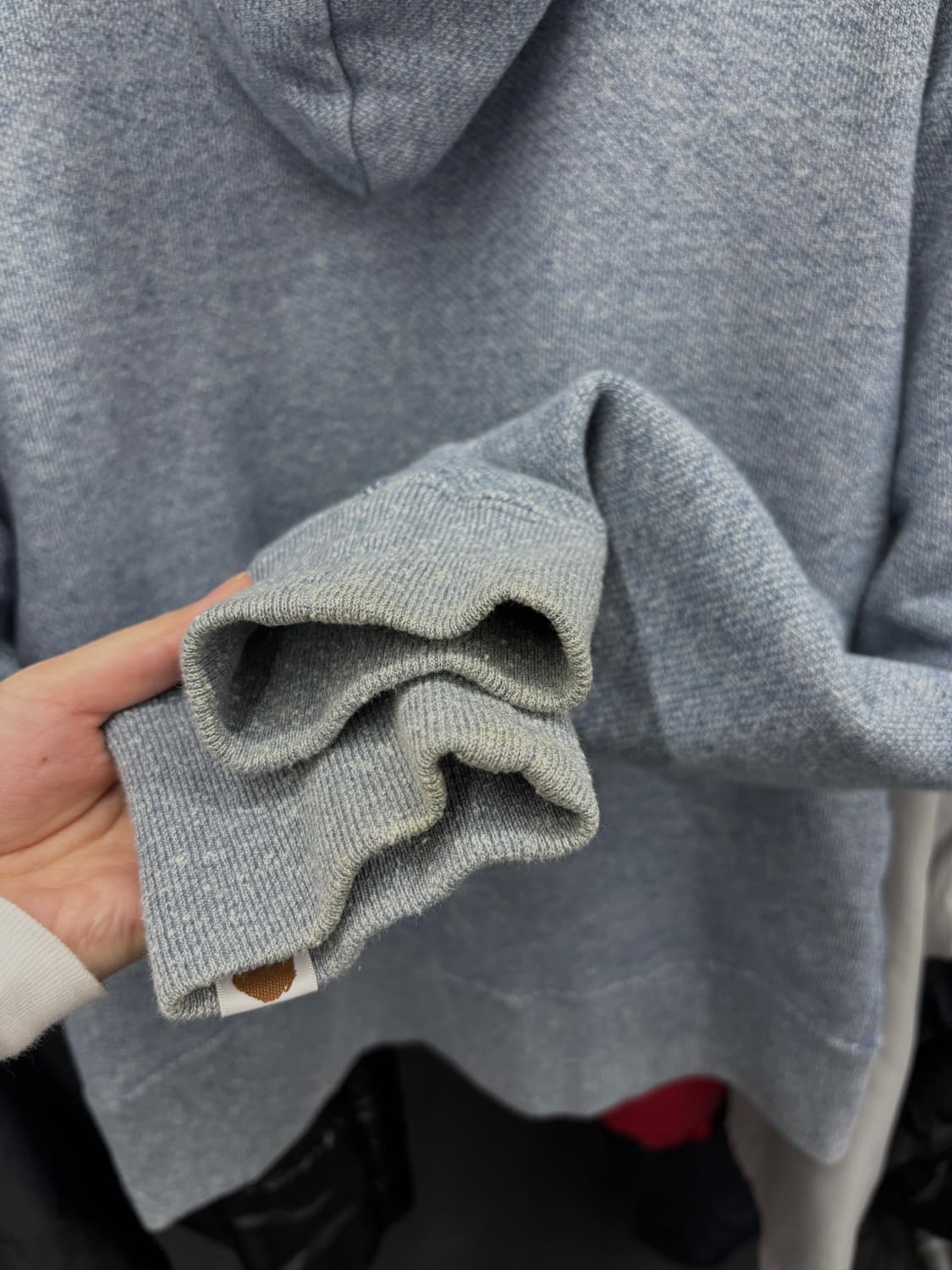 베이프 멜란지 블루 후드집업 상품이미지6