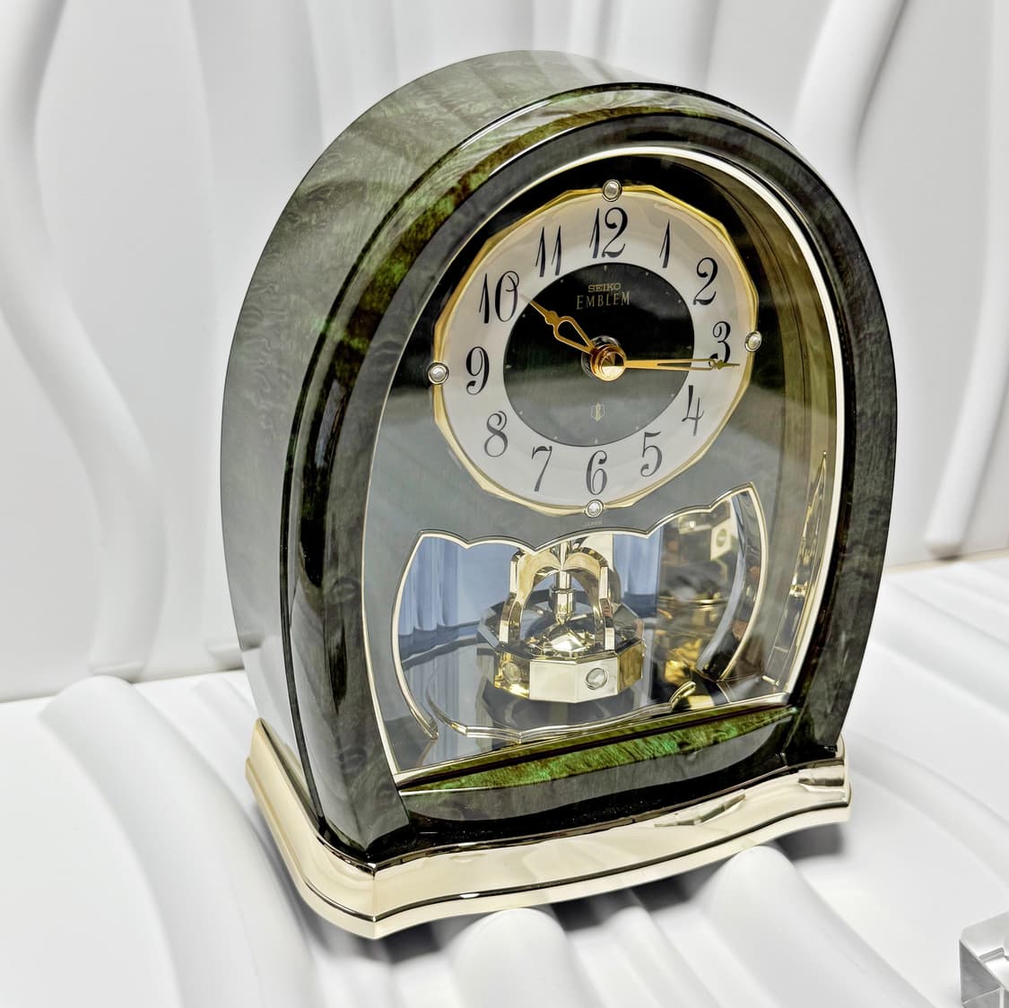 80's90's 세이코 빈티지 엠블럼 회전 추 탁상시계 상품이미지4