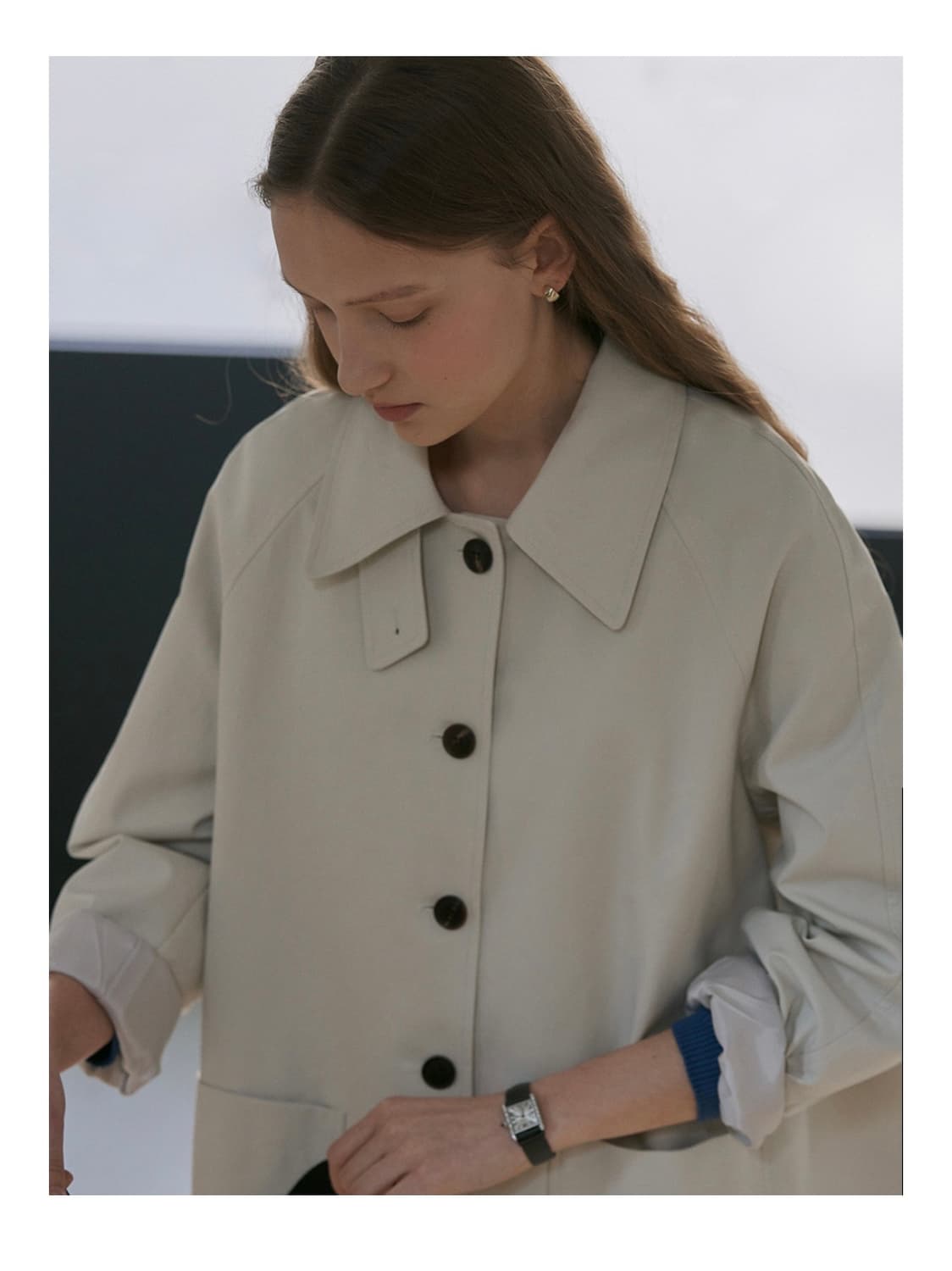 URAGO Mac half trench coat_NATURAL  상품이미지1