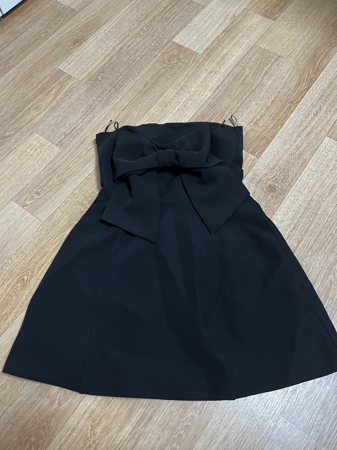 [실착 1회] 자라 블랙 리본 미니 원피스 상품이미지2