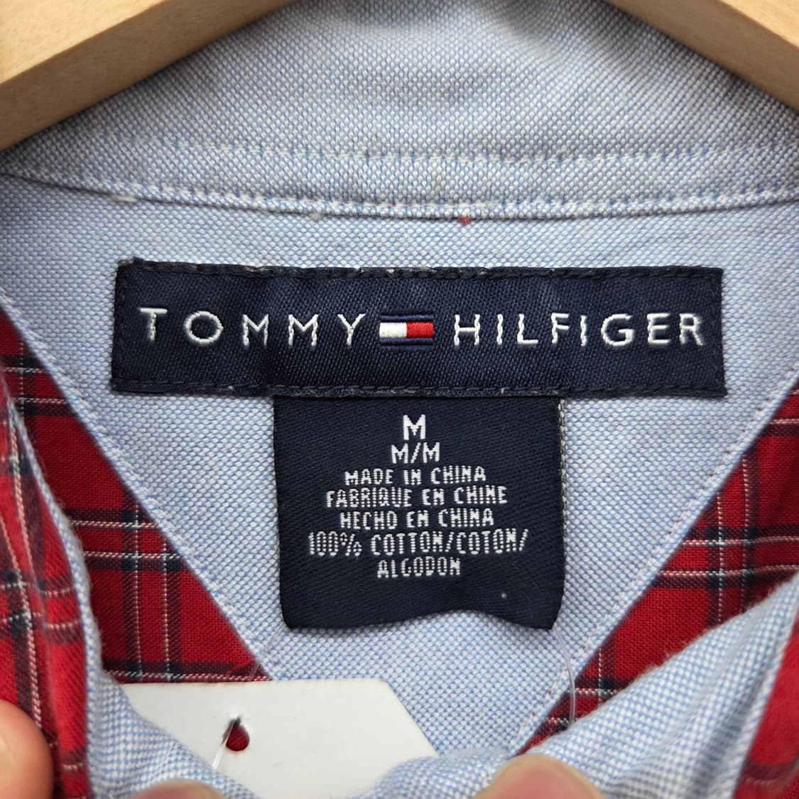 타미힐피거 레드 체크 남방 남m 상품이미지4