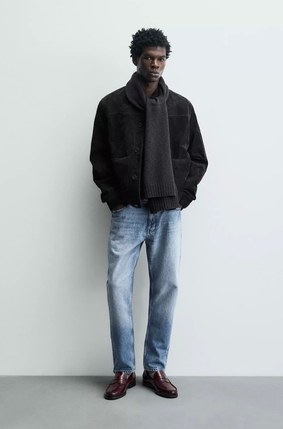 새상품) M 100 자라 리얼 스웨이드 자켓 상품이미지2