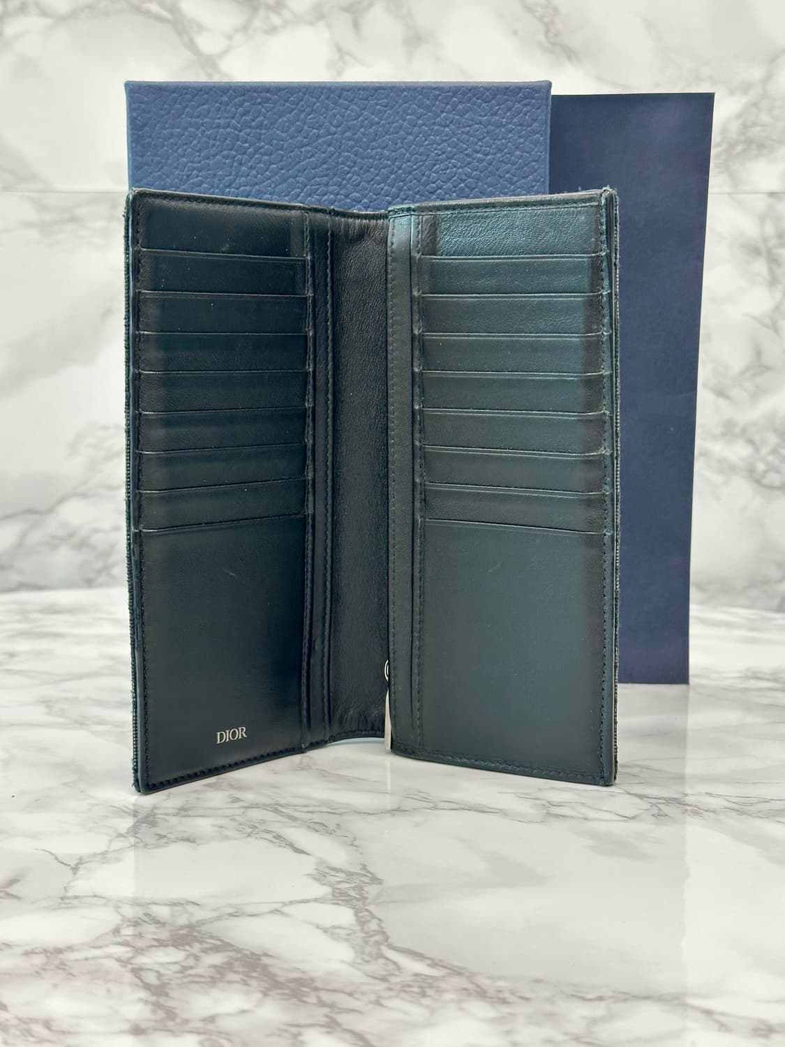 [풀구성]디올 오블리크 버티컬 장지갑 블랙 상품이미지4