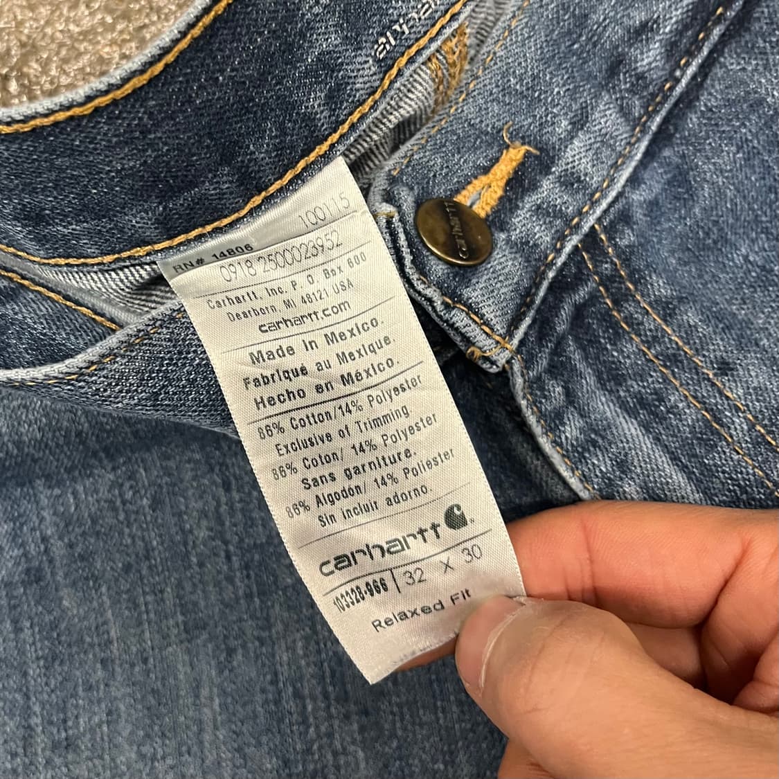 칼하트 데님 더블니 (32“) 상품이미지6