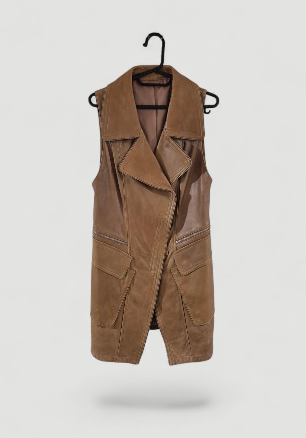 [55]양가죽 롱베스트 조끼 여성 상품이미지1