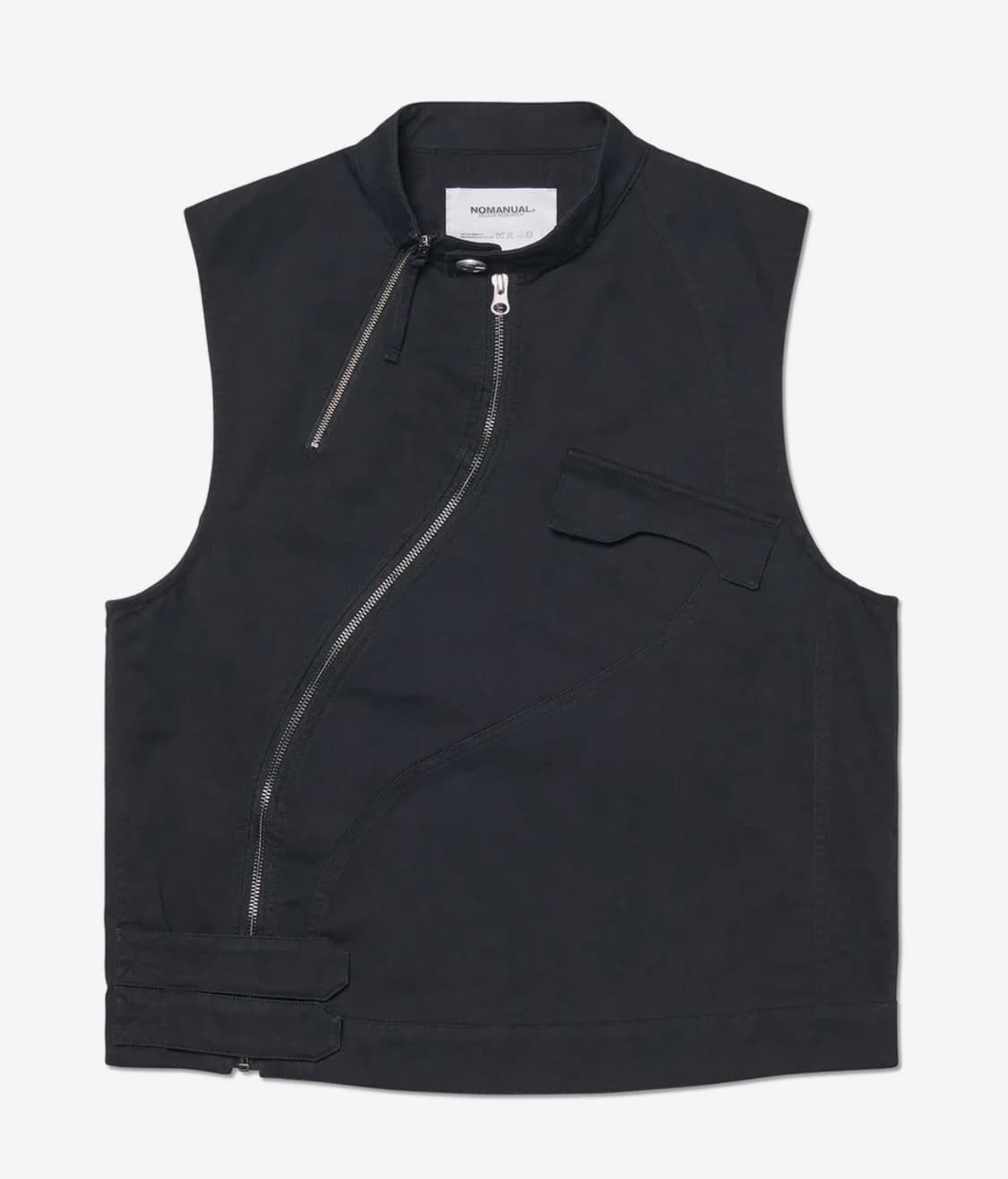 노메뉴얼 조끼(베스트) CURVED VEST - WASHED BLACK 상품이미지1