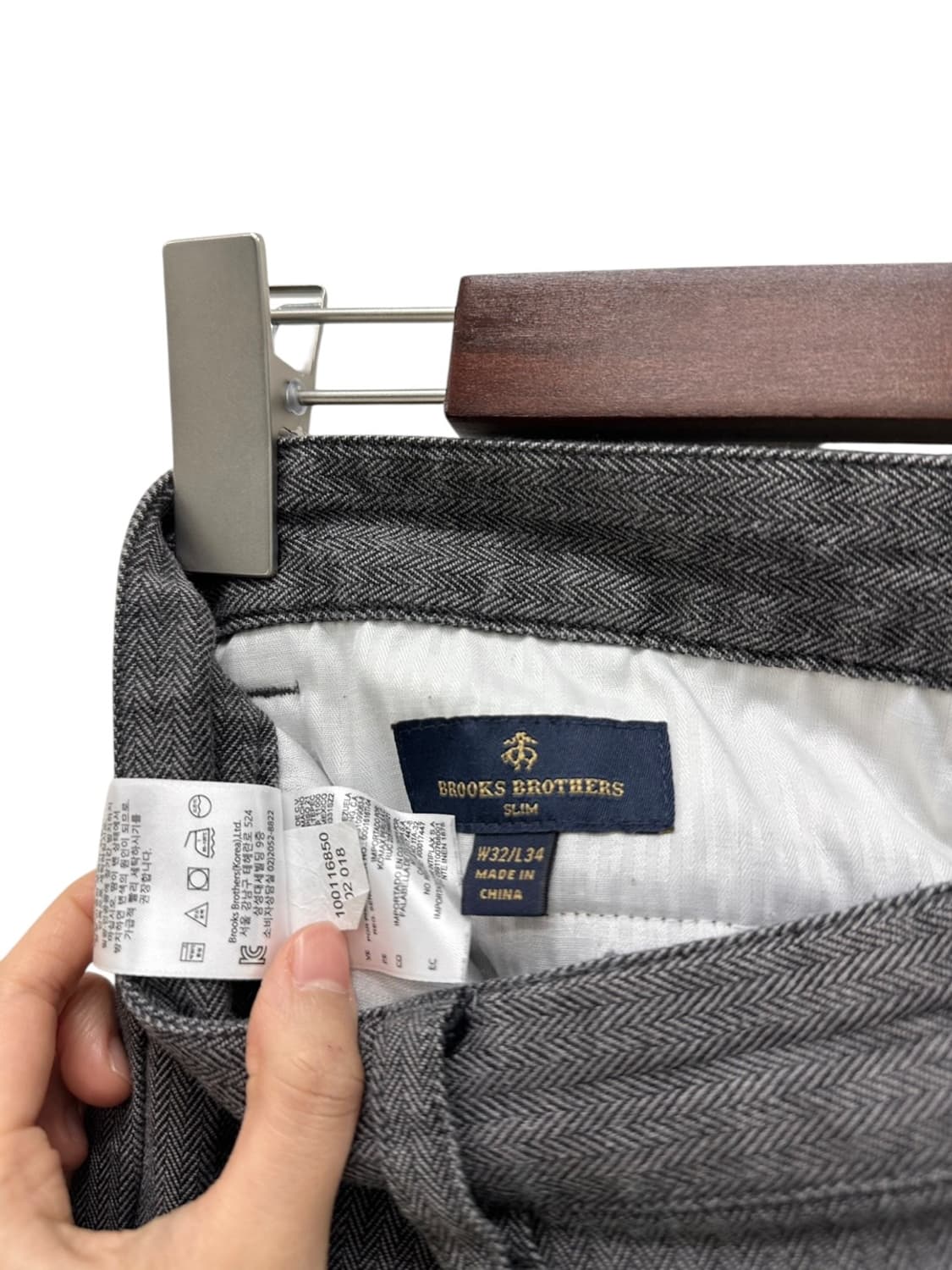 브룩스브라더스 슬림핏 슬랙스 다크그레이 (32) 상품이미지6