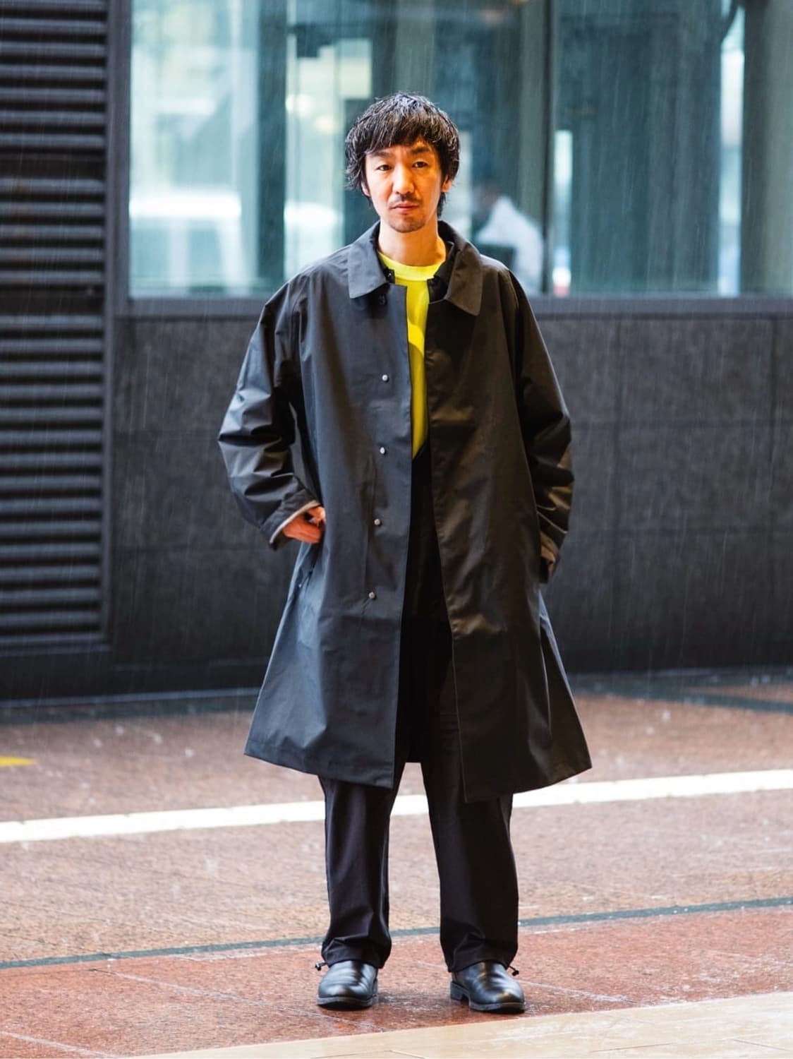 [XL] 골드윈 볼 카라 코트 블랙 상품이미지5