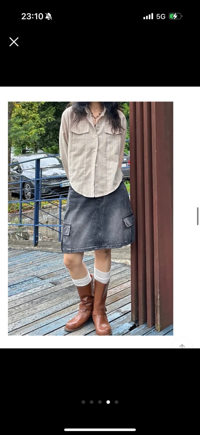 신시 빈티지 웨스턴 셔츠 (베이지) 상품이미지4