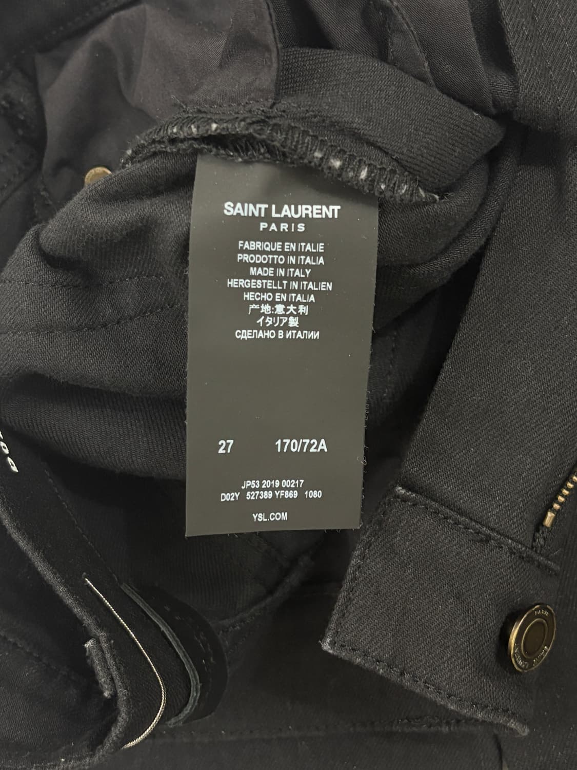 생로랑 19FW 크롭 블랙진 상품이미지8