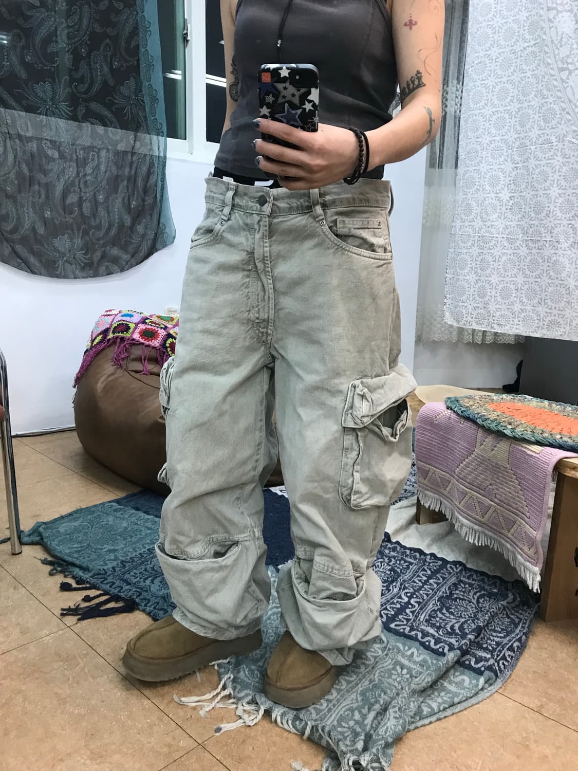 자라 피그먼트 카고 데님팬츠  상품이미지1