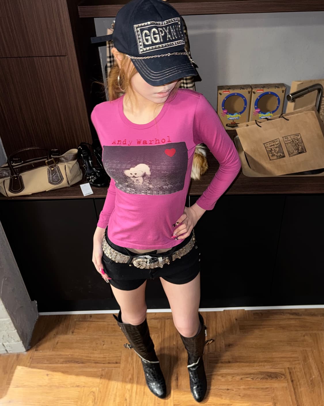 히스테릭 글래머 x 앤디워홀 롱슬리브  상품이미지1