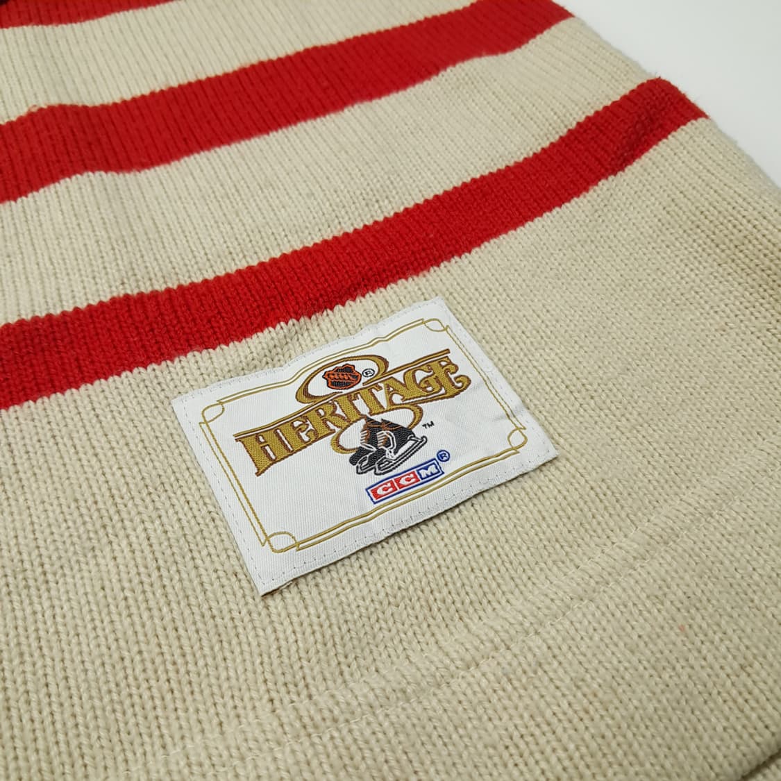 CL214 XL CCM 캐나다판 NHL 레드윙스 크림 하키스웨터 상품이미지5