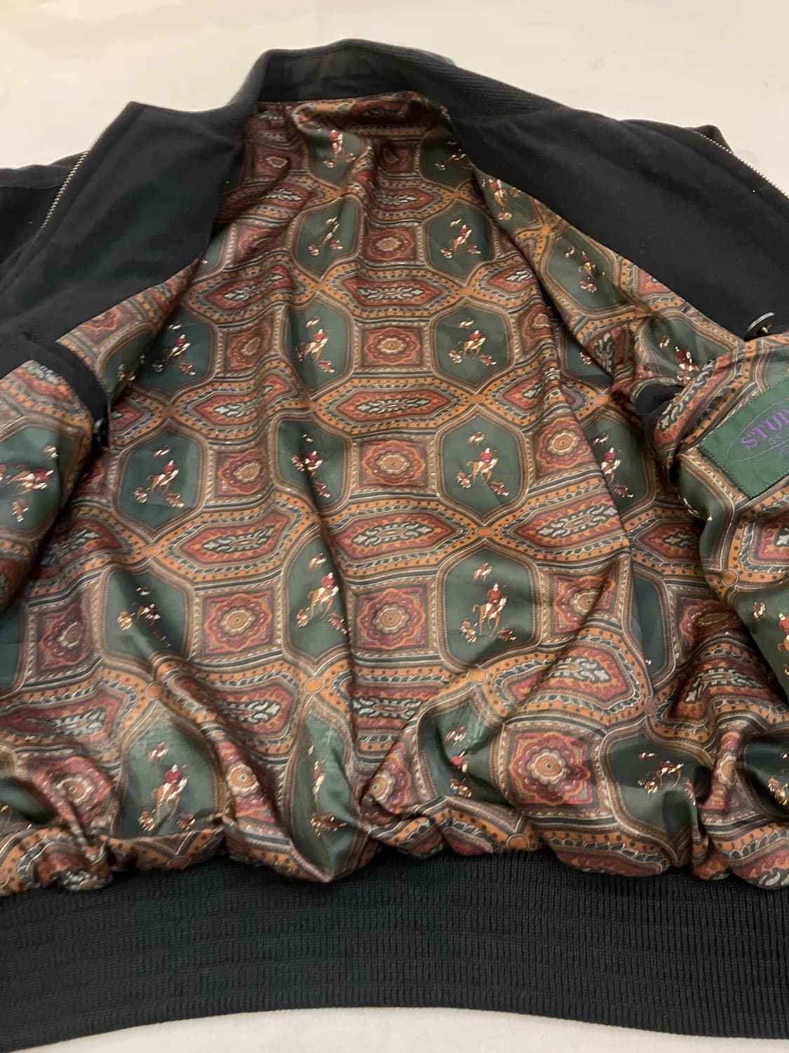 90s 아즈텍 나바호패턴 스웨이드 봄버자켓 상품이미지4