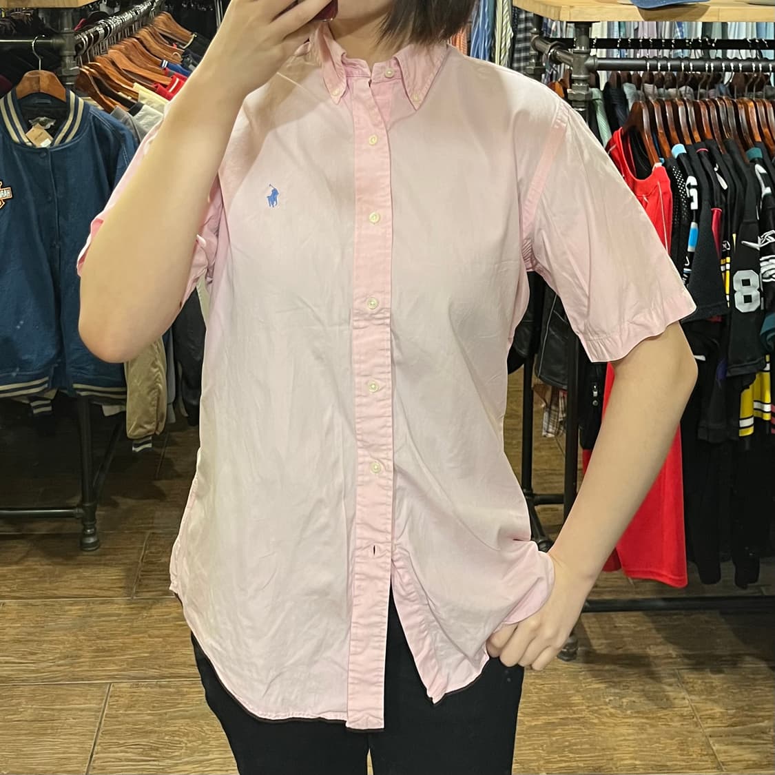 [HI] 폴로 반팔셔츠 연핑크 상품이미지2