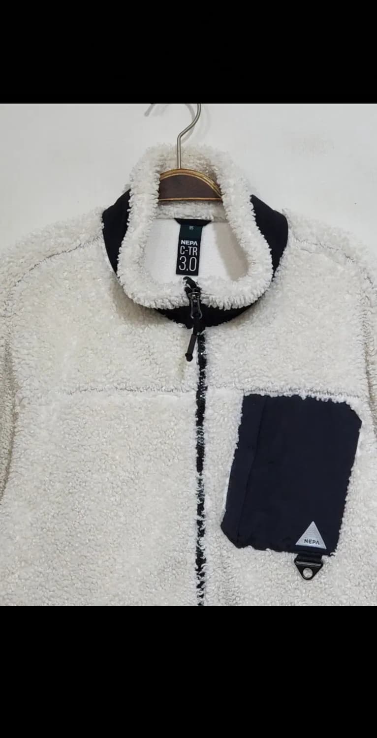 (100) 네파 플리스 점퍼 화이트 뽀글이 후리스 자켓  상품이미지2